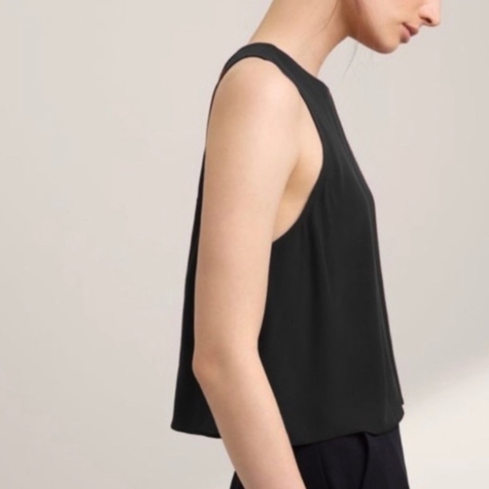 Aritzia Wilfred Octave Sleeveless Blouse Tank Top Black